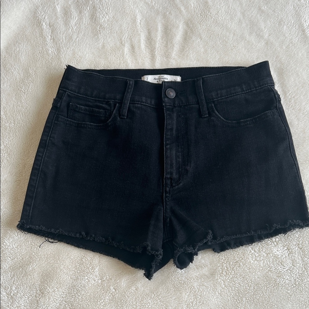 Abercrombie & Fitch Black Denim Women's Shorts